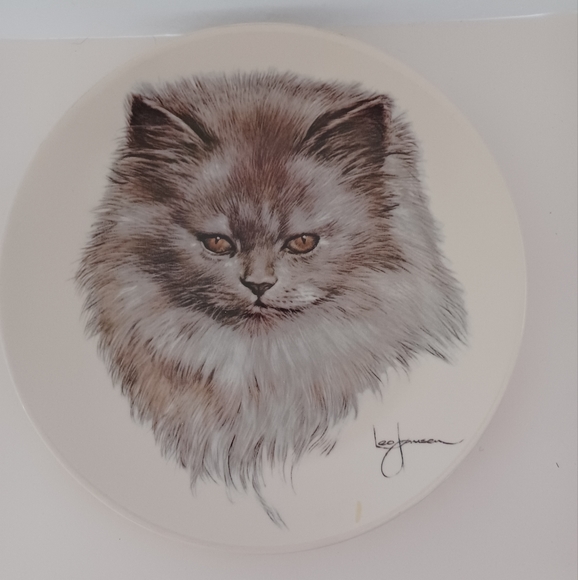 Vintage Collector Plate, Morrie by Leo Jansen, Kitty Cats Series, Persian, Kern - Picture 1 of 4